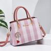 Atmospheric Women's Bag Spring and Summer Latest Korean Plaid Trendy Style Women's Handbag Big Bag with A Single Shoulder Crossbody Bag