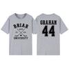 Briar University Graham 44 Hockey Zweiseitiges T-Shirt Briar U Hockey Romanze Tee Unisex Kurzarm T-Shirt Buchliebhaber Geschenk Shirt