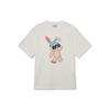 MLB SS23 New York Yankees Cartoon Rabbit Print Breathable Loose Fit Crew Neck Short Sleeve T-Shirt Unisex T-Shirts White 3ATSQ0131-50CRS