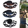 2PC Hammock Straps Special Reinforced Polyester Straps 5 Ring High Load-Bearing Barbed Black Outdoor Camping Hammock Straps