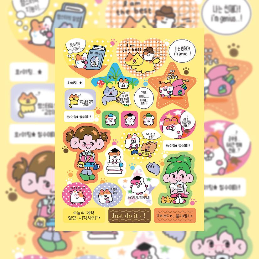 Bad Girl Корейская поп-музыка Ежедневные наклейки с персонажами Ins Goo Ka Hand Account — фото 13