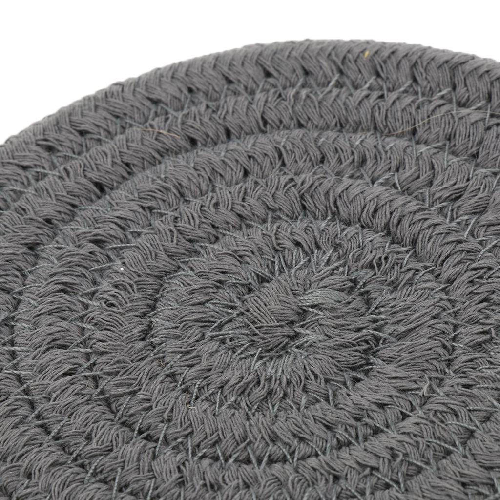 11cm 4.3 '' Table Mat Braided Cotton Round Rug Carpet Cut Kitchen Accessories