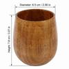 Solid Structure Wood Wooden Mug Heat Resist Smooth Coffee Cup Retro With Handhold Japan Style Cup Home Leisure