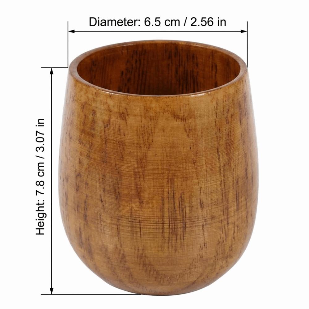 Solid Structure Wood Wooden Mug Heat Resist Smooth Coffee Cup Retro With Handhold Japan Style Cup Home Leisure