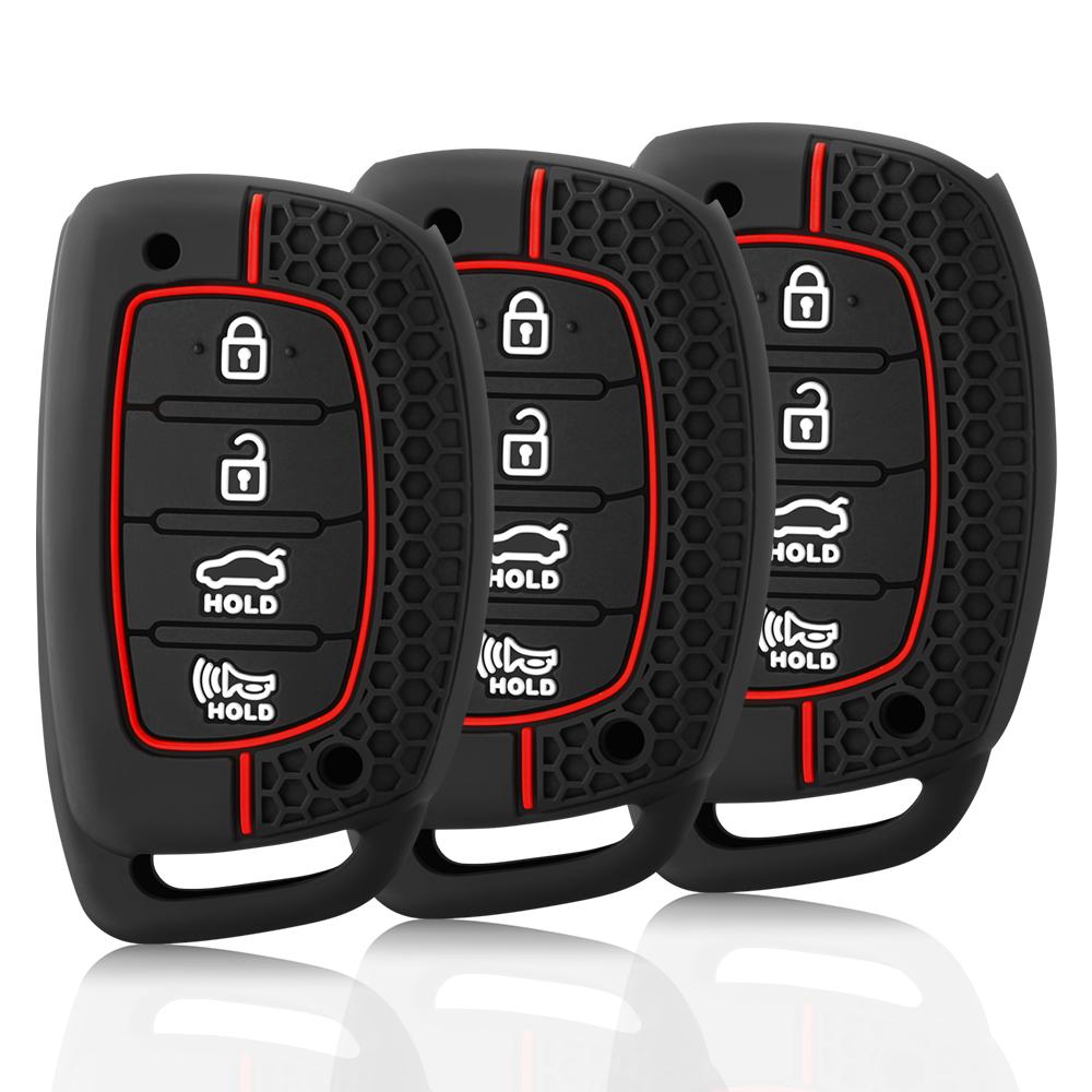 3 4 Silicone Car Key Case For Hyundai Ix35 I40 I20 I10 Tucson Elantra Creta Sonata Ioniq Accent Creata Smart Remote Fobs Cover