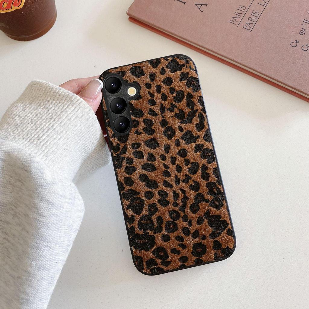 Pluszowe Etui na Telefon z Nadrukiem Pantery, Odporne na Upadki, dla Samsung S24Ultra/S25Edge