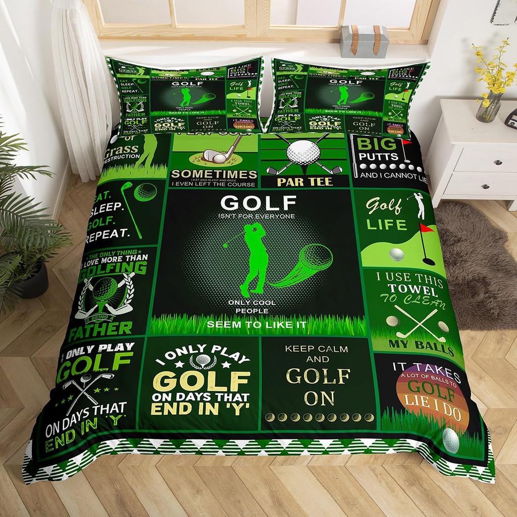 Green Theme Duvet Covers For Kids Adults Queen King Size Single Bed Double Bed With 1 Quilt Cover 2 Pillowcases Lightweight Down