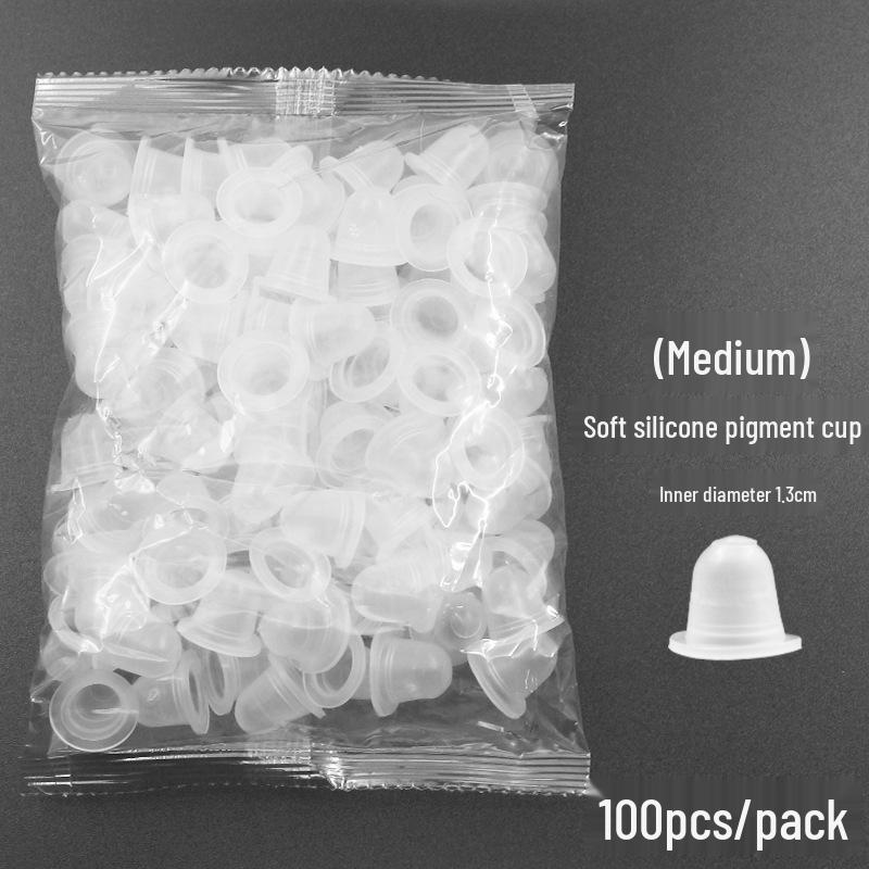 

Одноразовые силиконовые чашки для пигмента (Упаковка 100 шт.) с подставкой для инструментов для микроблейдинга и вышивки бровей