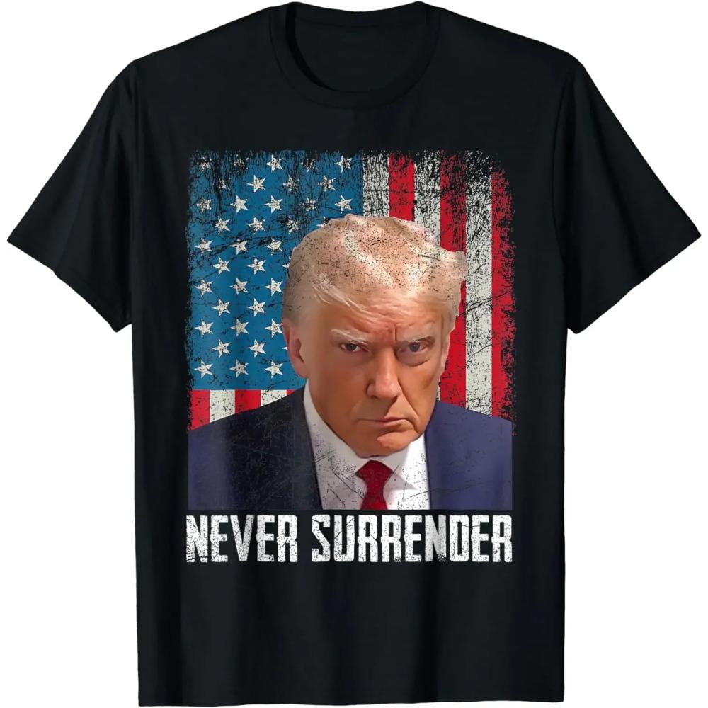 Even My Dog Is Waiting For Trump 2024 Funny Dog T-Shirt O-Neck Tops Printed Graphic Clothing Creative Breathable Koszulki