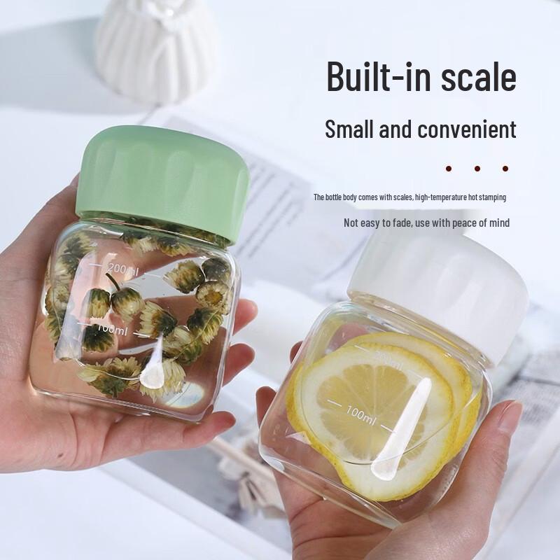 Zhenqi Portable 300ml Glass Mug with Lid