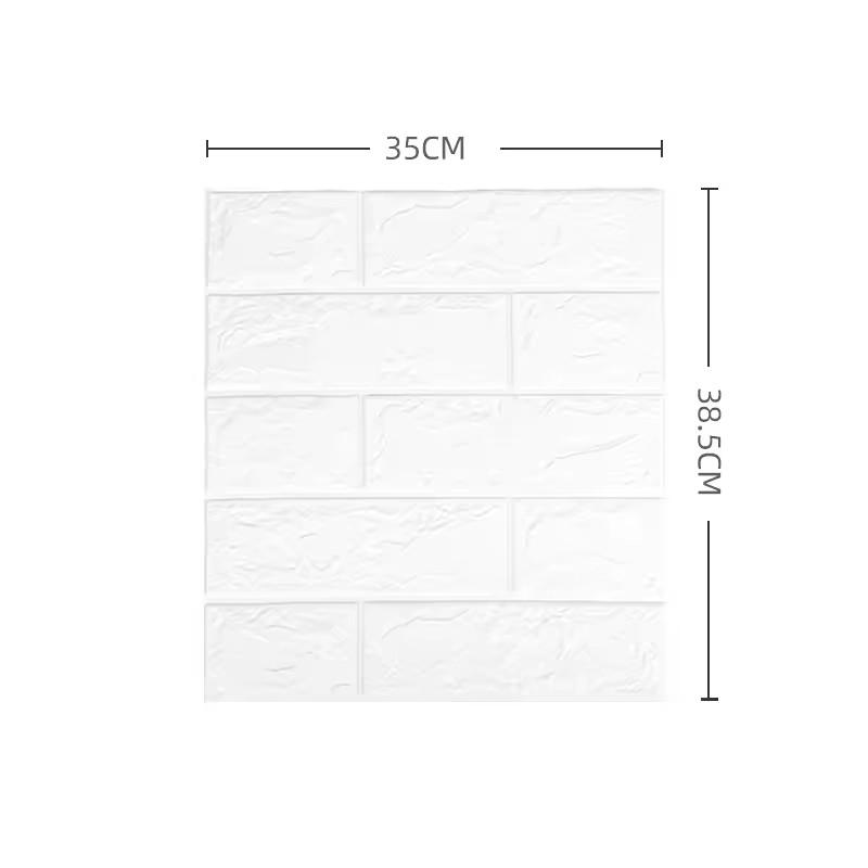 35x38.5CM DIY Self-adhesive 3D Wall Stickers For Bedroom Waterproof Home Decor Background Foam Brick Wallpaper