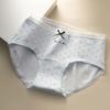 Female Spring and Summer Point Pure Cotton 10A Antibacterial Extended Skin Friendly Breathable Mid Waist Briefs