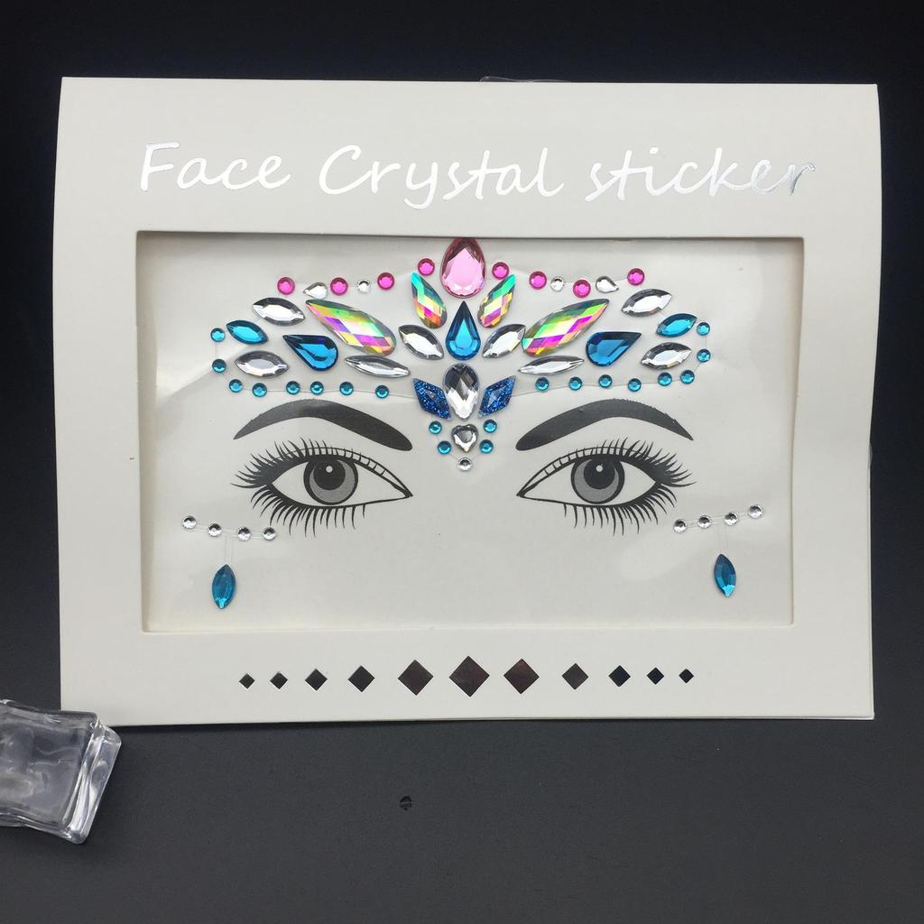 Eco-Friendly Forehead & Face Resin Stickers for Music Festival Makeup