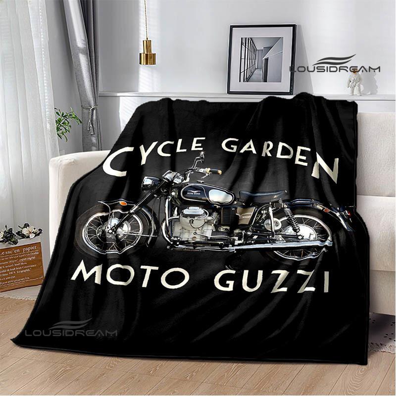 3D Guzzi Motorcycle Logo Printed Blankets Fashion Warm Blanket Soft And Comfortable Blanket Home Travel Blanket Birthday Gift