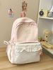 Schoolbag milk fufu plaid lace sweet girl wind backpack high value student party holiday travel cute backpack
