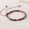Natural Stone Adjustable Beaded Bracelet With Geometric Design For Women And Men