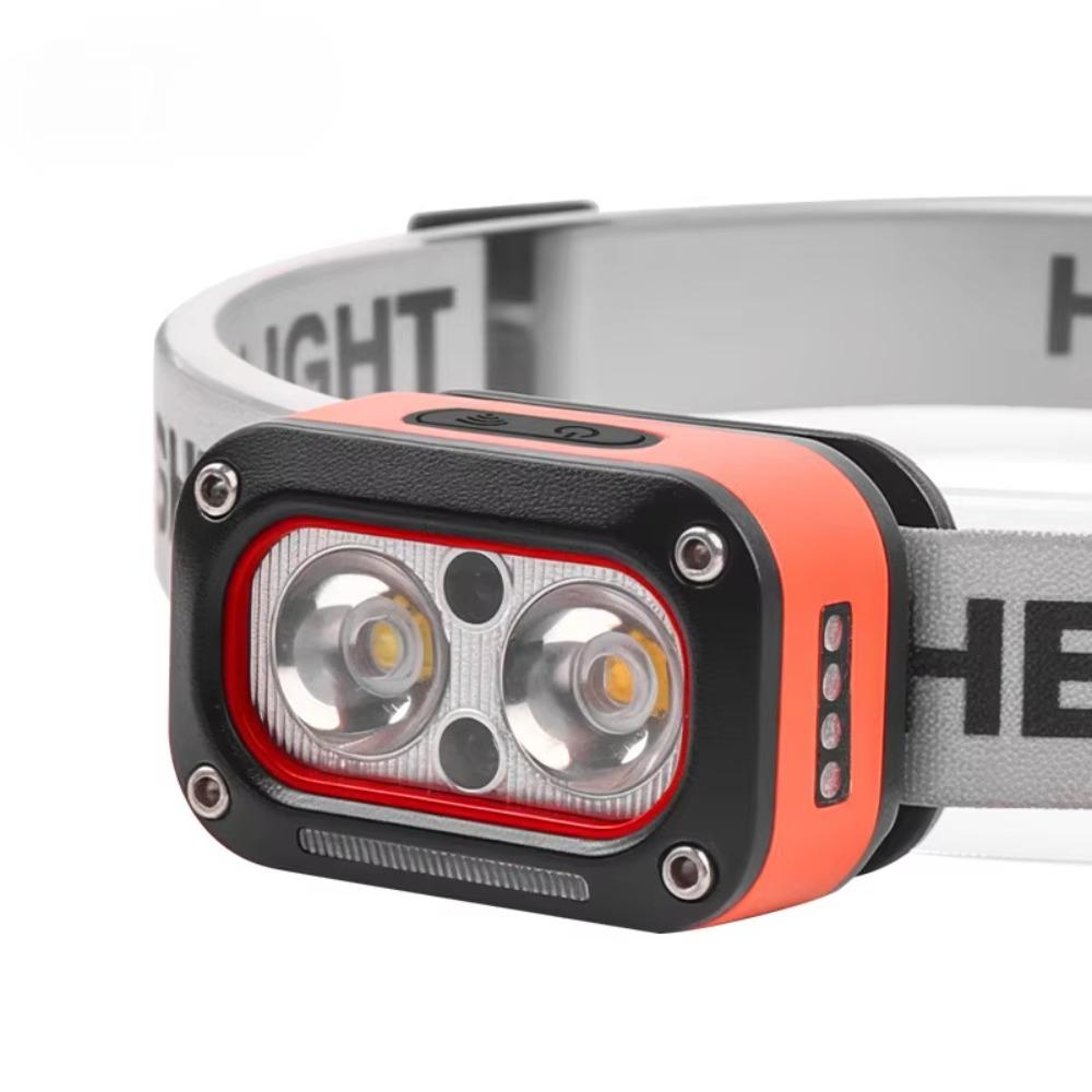 Strong Light Work Headlight Three-light Source Night Running Headlamp LED Headlamp  Hiking