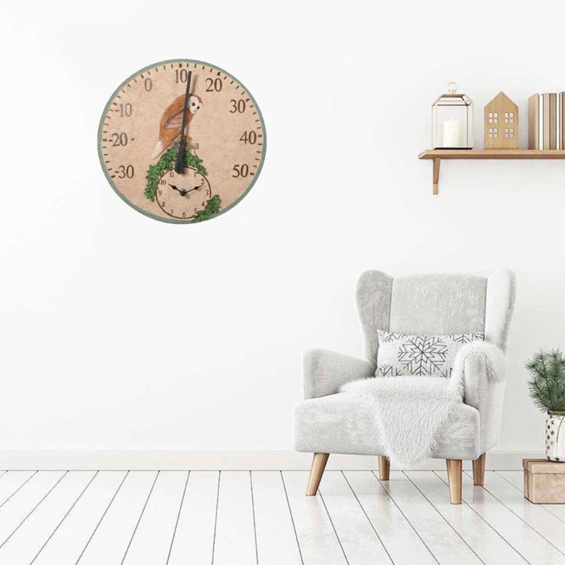 Wetterfeste Wanduhren Hängende digitale Wetterthermometer für Garten Küche Außen Innen Uhr und Thermometer