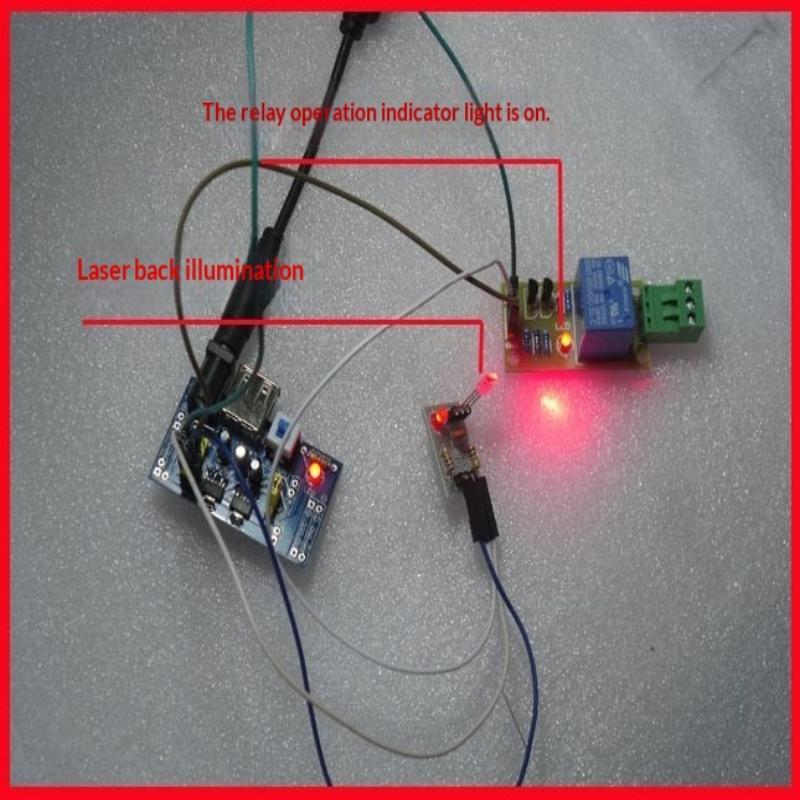 Laser Receiver Sensor Module Non-Modulator Tube Adjustable Sensitivity Relay Switch for Stage Lighting Laser Trigger System