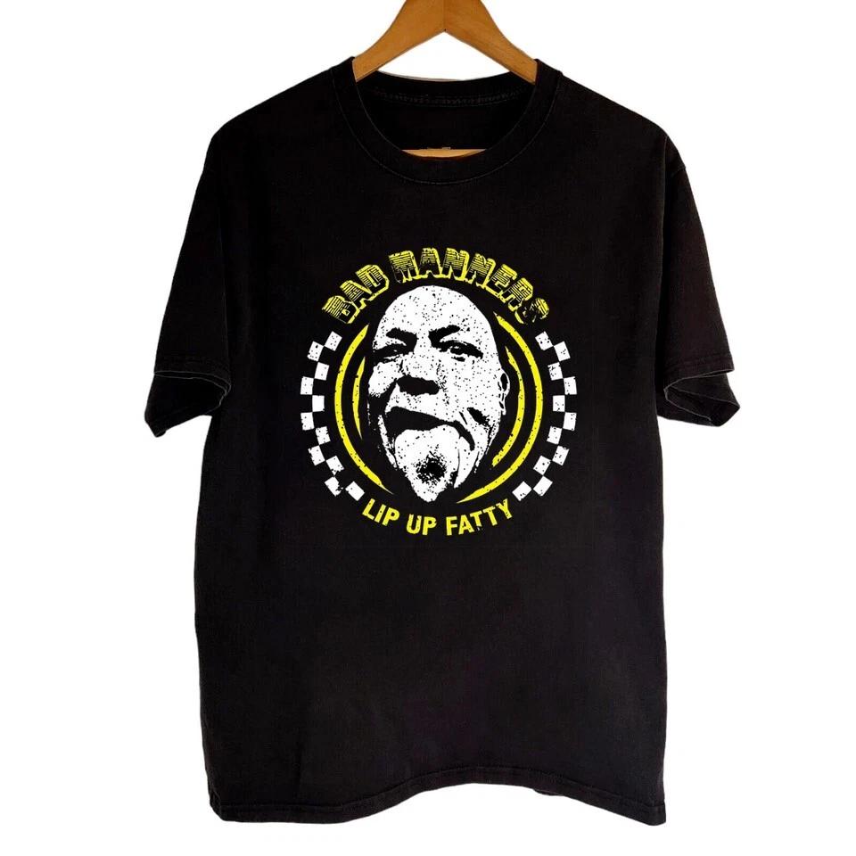 

Bad Manners Lip Up Fatty Short Sleeve Black All Size Shirt OM95 2XL