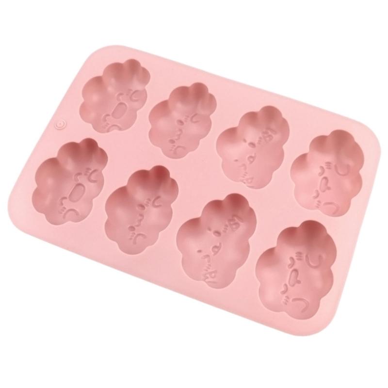 Multipurpose Cartoon Cloud Dessert Molds Effective Silicone Cloud Dessert Molds with 8 Compartments for Baking