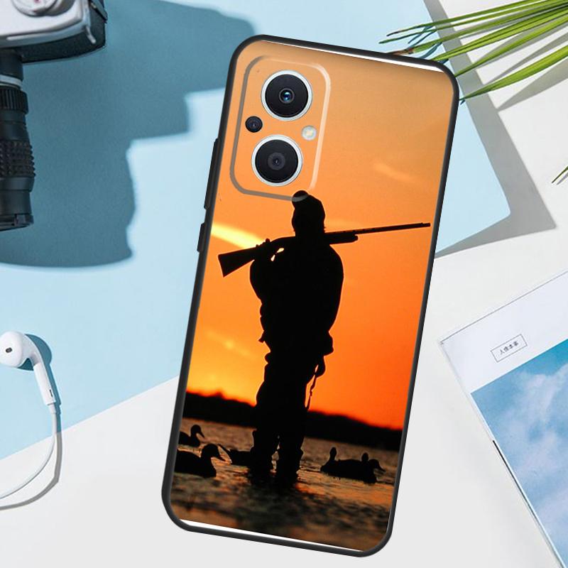 Hunter Man Fishing Dog Cover For OPPO Reno 12F 11F 13F 14F 8T 7 8 Lite 10 11 12 13 14 OPPO Find X9 X8 X6 X5 Pro Case