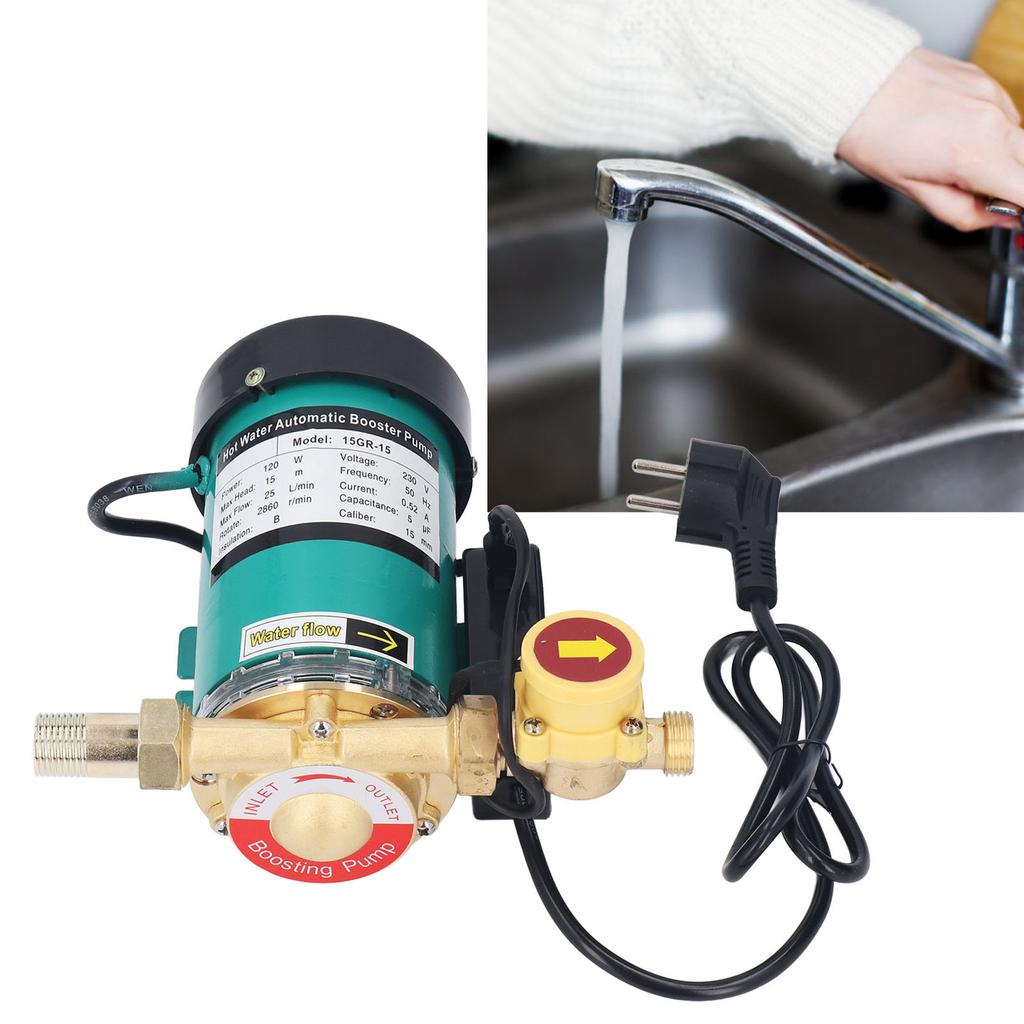 Automaatne võimenduspump 120W 25L/min 15m tühjendusvee survevõimendi pump EU pistik 230VAC