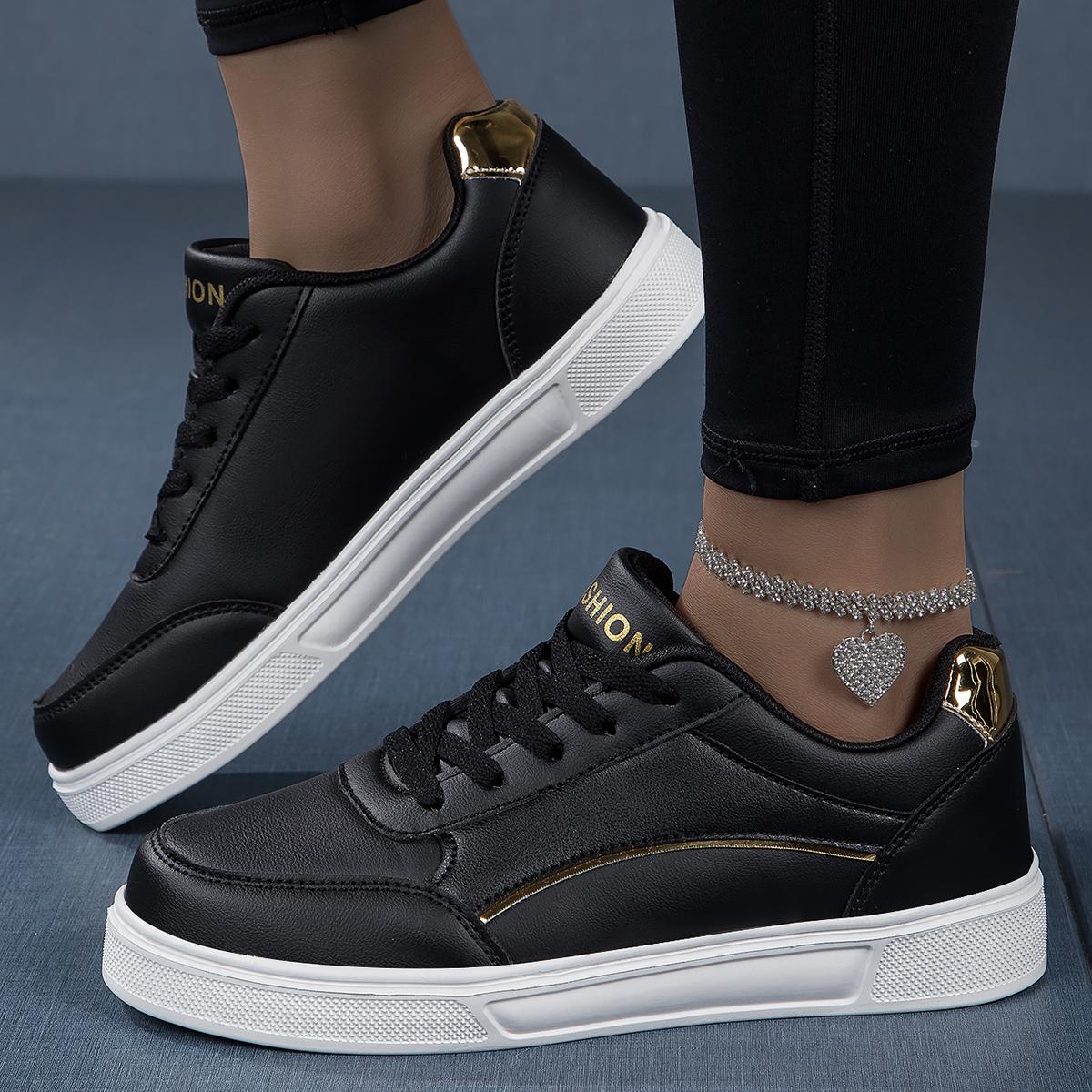 Skateboard Sneakers Woman Waterproof Leather Casual Sneakers Women Lightweight Sports Shoes Fashion Women S Skate Shoes 36