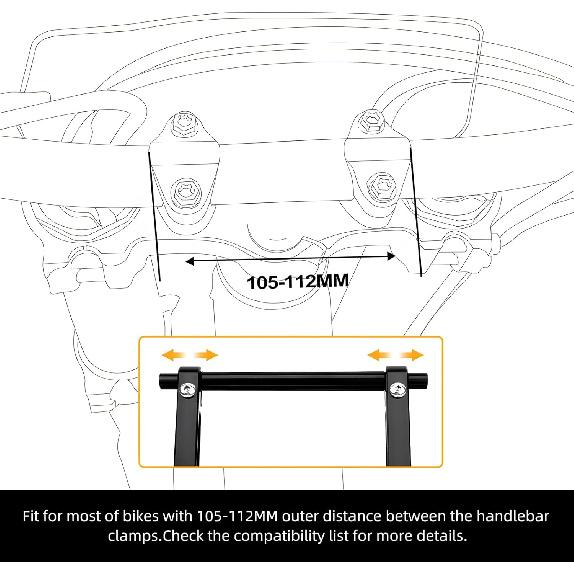 NICECNC Aluminium CNC Roadbook Montagearme Lenkerhalterung Roadbook Halterung Kompatibel mit 690 Enduro/Enduro R/SMC/SMCR 2008-2023, Kompatibel