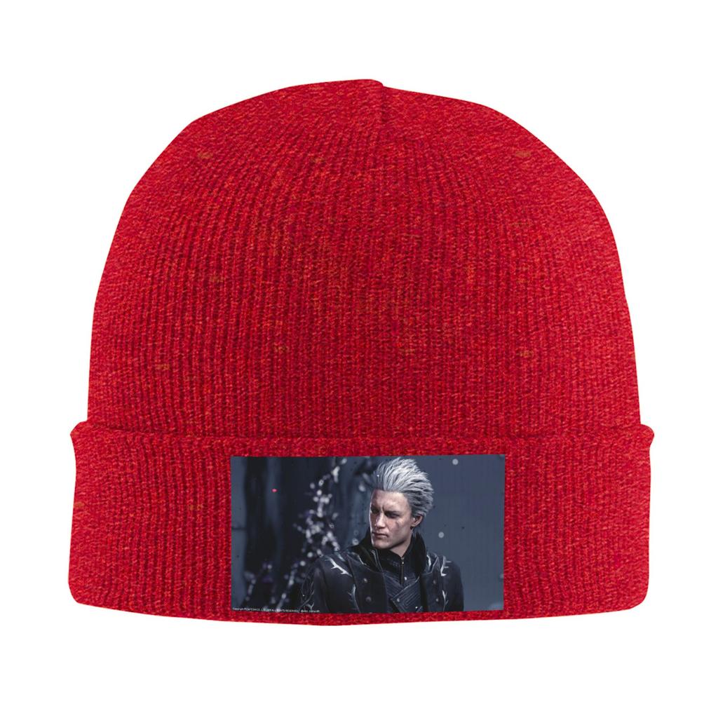 Vergil Aus der Devil May Cry Serie Winter Mützen Beanie Mütze Warme Herbst Strickmützen Mützen für Damen Herren