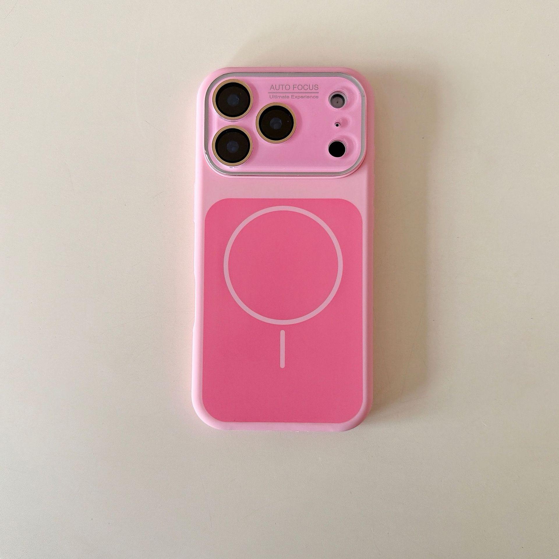 17 Thin Ring Magnetic Phone Case - Compatible with Apple 17PROMAX & 17AIR Liquid Silicone, Trendy 16ins Style. 17AIR