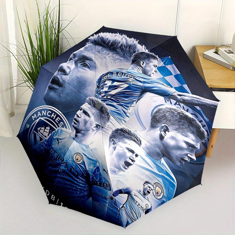 

Manchester City, Kevin De Bruyne Automatic Opening and Closing Umbrella, Compact Travel Umbrella, Lightweight and Portable, Suitable for Bea
