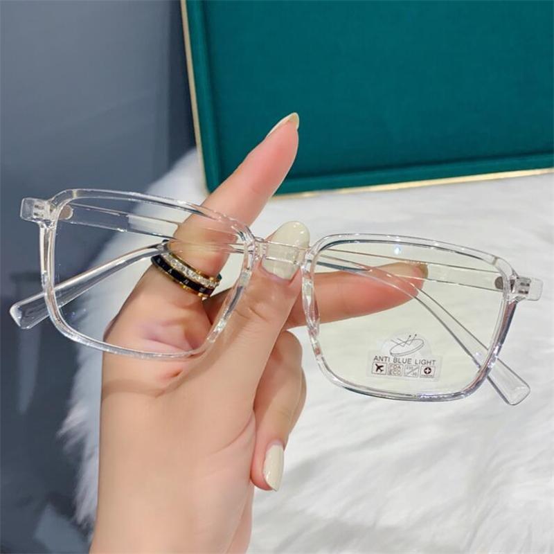 

Women Men TR90 Student Nearsighted Glasses Finished Retro Small Frame Square Prescription Spectacles Diopter 0 -0.5 -1.0 To -6.0 0 прозрачный белый