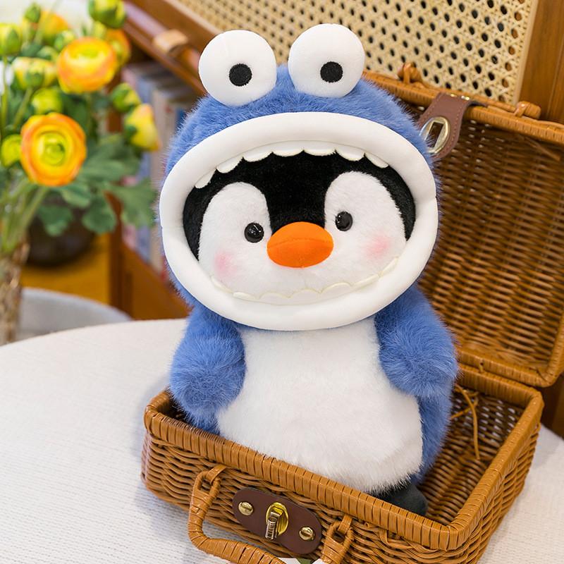 Shark Transforming Penguin Animal Plush Toy Kids Sleep Pillow Home Decor Gift