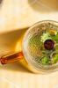 GLASS JUG 1L TEA INFuser with Filter 2 Cups AMBER