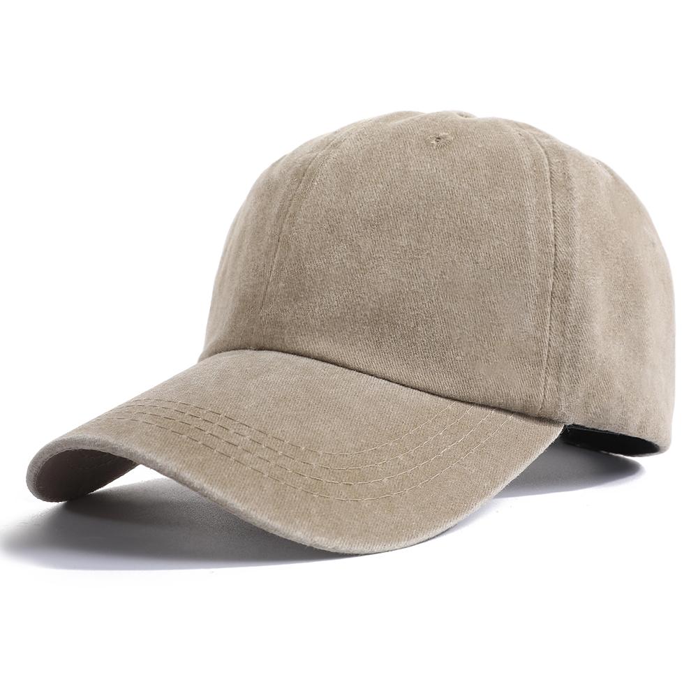 Retro Washed Plain-Colored Soft-Brimmed Baseball Cap, Suitable for Both Men and Women, a Street- Outdoor Casual Piece