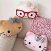 Hello Kitty Cartoon Cat Plush Blanket With Embroidered Design For Office Napping
