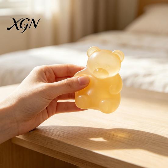 Relaxation Soft Toy Bear Shape Stress Relief Toy, Elastic Sensory Fidget High Density School Bag Durable TPR Ball, Portable Pinch for Kids