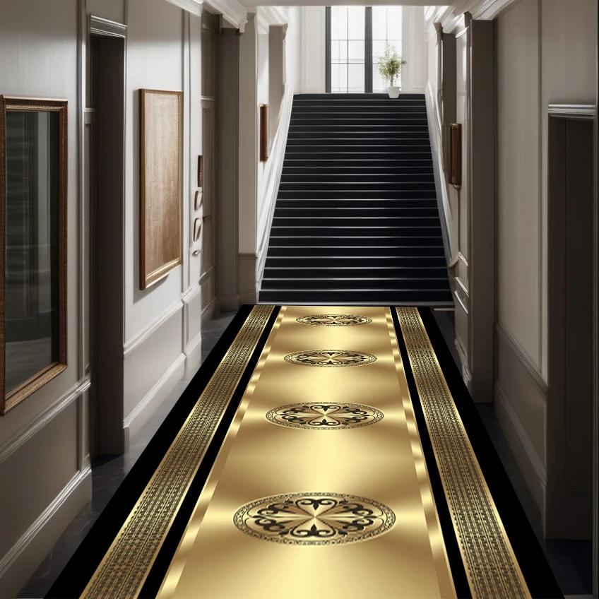 Classical Luxury Runner Carpet Hallway Decoration Home Carpets for Living Room Large  Passageway Floor Mats Long Corridor Rug