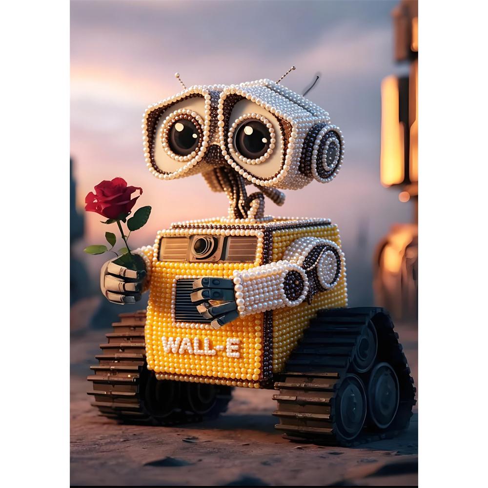 

Disney DIY Pearl Art WALL E Creative Style Illustration Decorative Art Creative Ornament Gift for Friends Desktop Decor 30x40