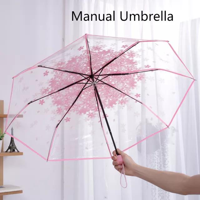 

Автоматический зонт, прозрачный ручной зонт, женские складные зонты, зонтик от дождя и солнца, ветрозащитный бизнес