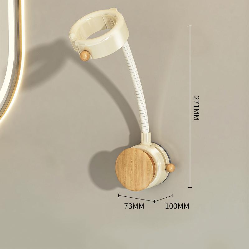 360 Degree Adjustable Suction Cup Hole-Free Wall-Mounted Hair Dryer Holder Hands-Free Bracket for Hair Drying Bathroom Organizer