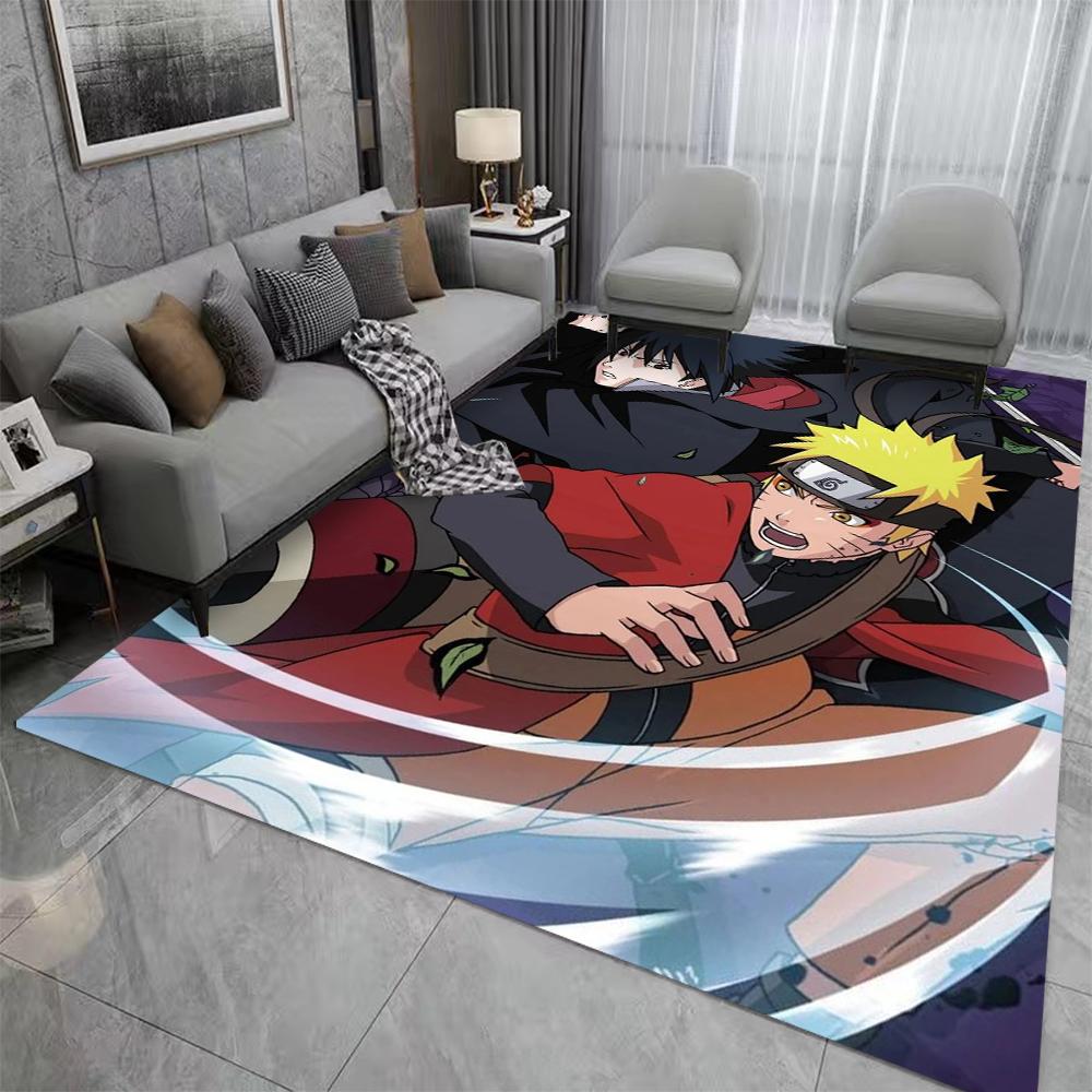 Japanese Anime Naruto Rugs Non-Slip Floor Mat for Home Living Room Bedroom Rug Washable Round Carpet Decor