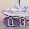 Student Walking Shoes Girls Roller Shoes Boys Wheel Shoes Children's Roller Skates Student Four-wheeled Walking Shoes Deformation Shoes