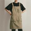New Korea Waterproof Apron Outdoor Barber, Coffee Shop, Catering Workwear Apron, Unisex Household Kitchen Workwear Home Garden