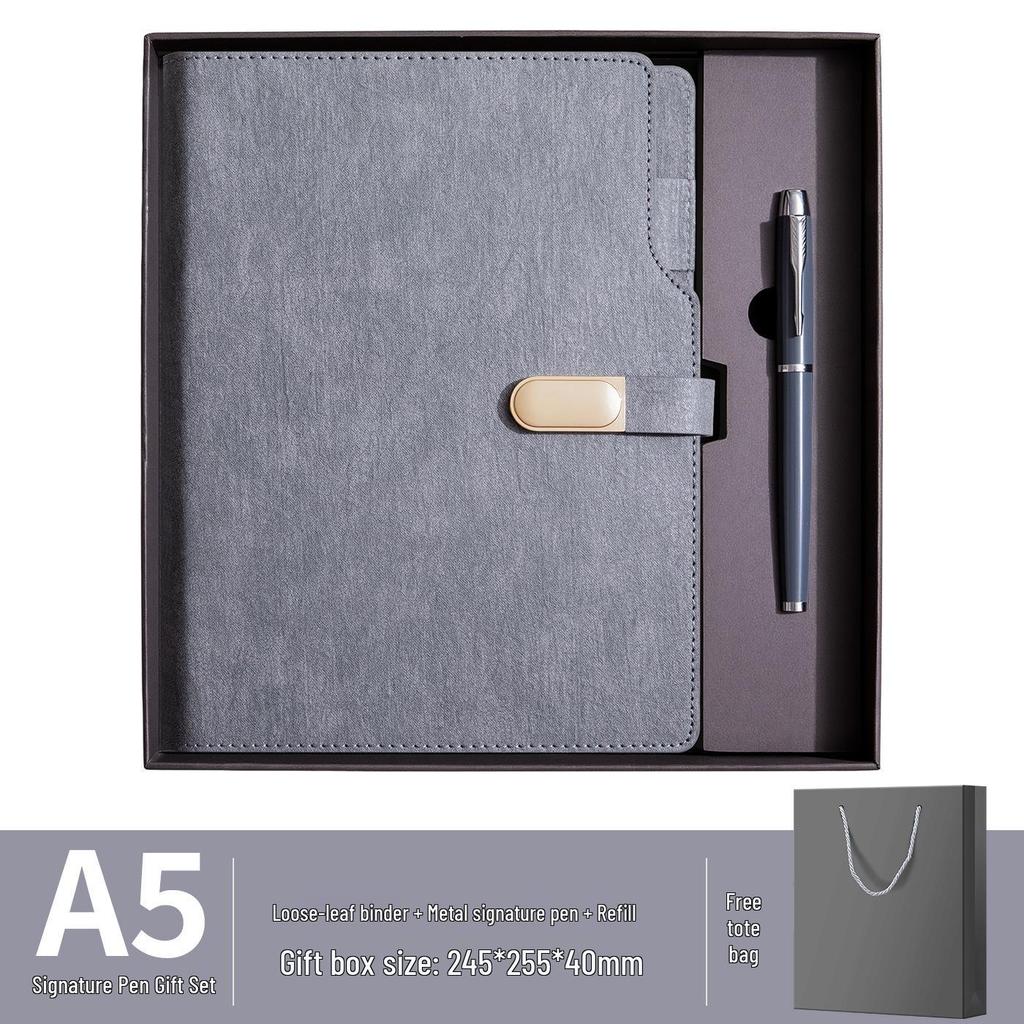 Luxury A5 Loose-leaf Business Notepad with Custom Logo