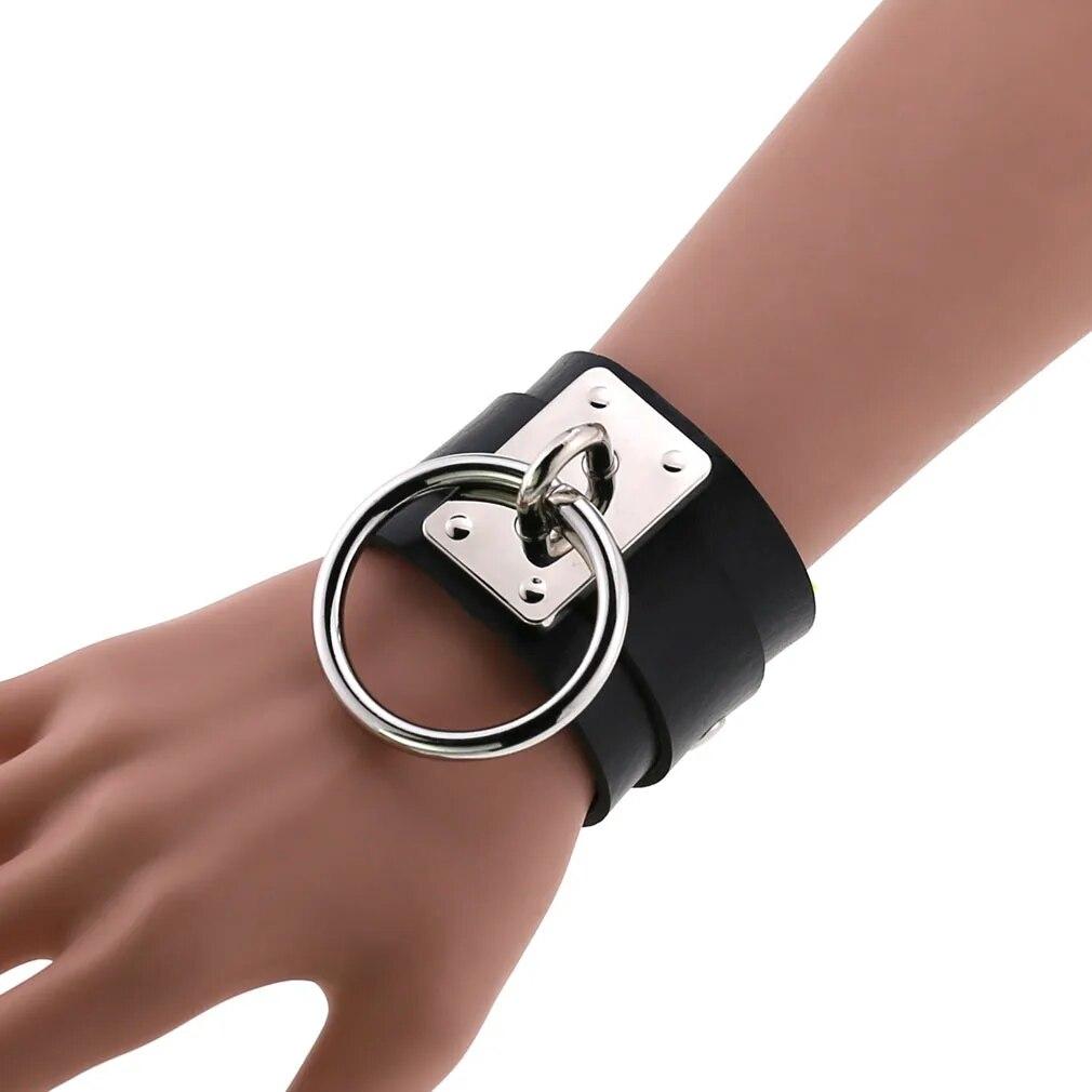 Exotic Accessories of Bdsm Slave Bondage Leather Collar with Leash Ring Steel Chain Sex Toys to Lover Roleplay Posture Spreader