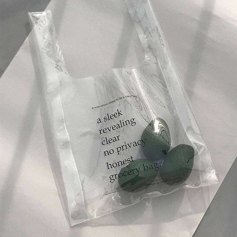 Stylish Us Large Clear Transparent Vinyl Plastic Shoulder Bag For Effortless Fashion