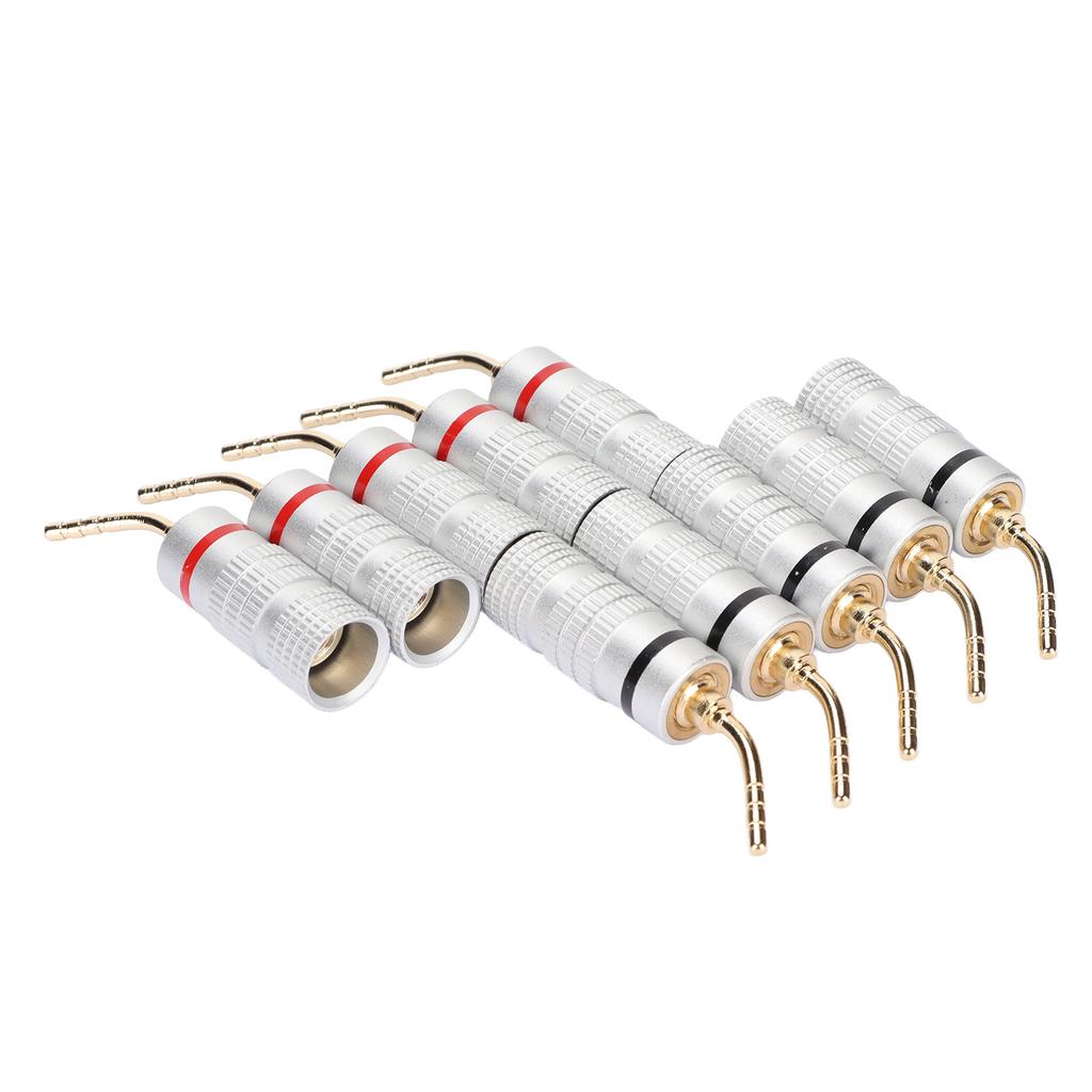 10pcs Banana Plug Needle Type Professional 24K Gold Plated Speaker Wire Connectors for Speaker Wire Home Theatre