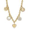 Emporio Armani Ingelegd ontwerp hartvorm koperlegering ketting dames goud EGS3103710